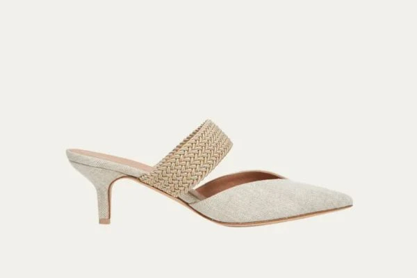 Malone Souliers Maisie Linen Strap Mules